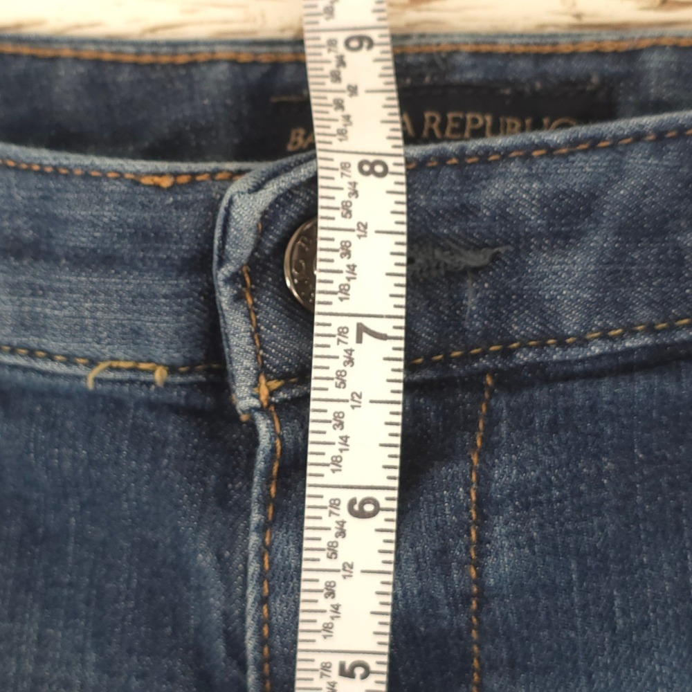 Banana Republic Jeans Size 30 10 Capri Low Rise Medium Wash Cuffed Blue Stretch - Picture 5 of 9